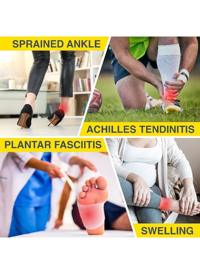 BRACOO Ankle Airy Sleeve, Adjustable Compression Ankle Support Men & Women, Ankle Brace for Sprain, Pain Relief, Injury Recovery, FS60, 1 Pair (L/XL) - Image 3